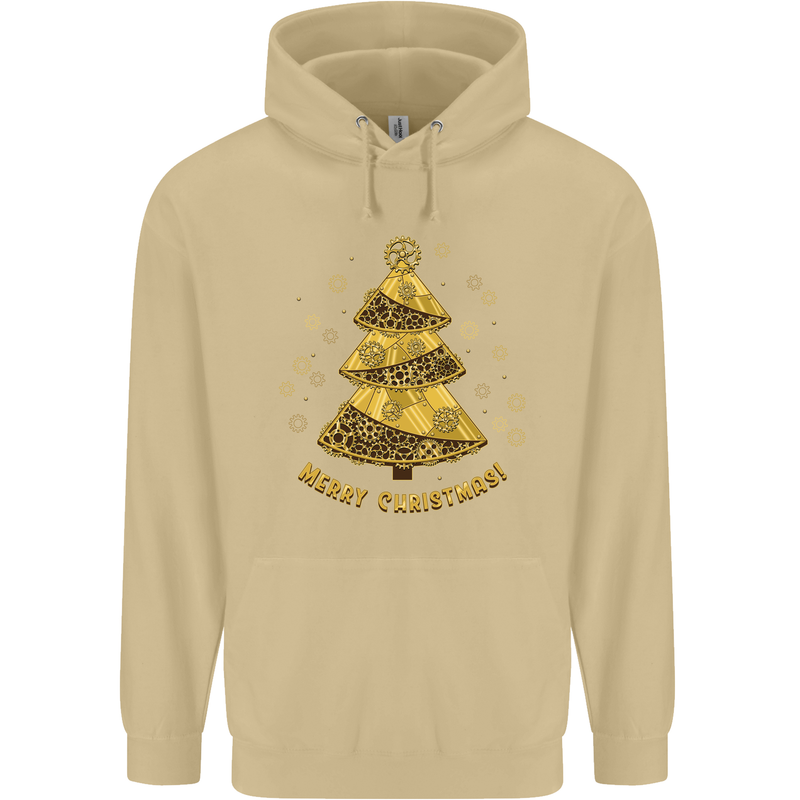 Steampunk Christmas Tree Mens 80% Cotton Hoodie Sand