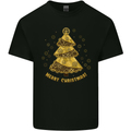 Steampunk Christmas Tree Mens Cotton T-Shirt Tee Top Black