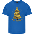 Steampunk Christmas Tree Mens Cotton T-Shirt Tee Top Royal Blue