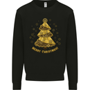 Steampunk Christmas Tree Mens Sweatshirt Jumper Black