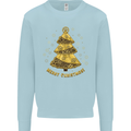 Steampunk Christmas Tree Mens Sweatshirt Jumper Light Blue