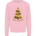 Steampunk Christmas Tree Mens Sweatshirt Jumper Light Pink