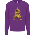 Steampunk Christmas Tree Mens Sweatshirt Jumper Purple