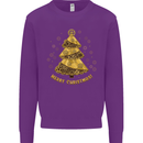Steampunk Christmas Tree Mens Sweatshirt Jumper Purple