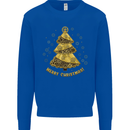 Steampunk Christmas Tree Mens Sweatshirt Jumper Royal Blue