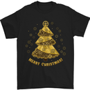 Steampunk Christmas Tree Mens T-Shirt Cotton Gildan Black