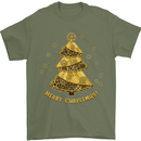 Steampunk Christmas Tree Mens T-Shirt Cotton Gildan Military Green