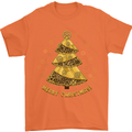 Steampunk Christmas Tree Mens T-Shirt Cotton Gildan Orange