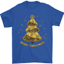 Steampunk Christmas Tree Mens T-Shirt Cotton Gildan Royal Blue