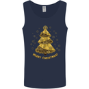 Steampunk Christmas Tree Mens Vest Tank Top Navy Blue