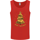 Steampunk Christmas Tree Mens Vest Tank Top Red