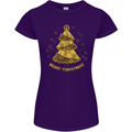Steampunk Christmas Tree Womens Petite Cut T-Shirt Purple