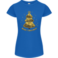 Steampunk Christmas Tree Womens Petite Cut T-Shirt Royal Blue