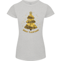 Steampunk Christmas Tree Womens Petite Cut T-Shirt Sports Grey