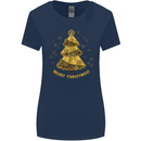 Steampunk Christmas Tree Womens Wider Cut T-Shirt Navy Blue