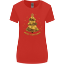 Steampunk Christmas Tree Womens Wider Cut T-Shirt Red