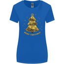 Steampunk Christmas Tree Womens Wider Cut T-Shirt Royal Blue