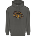 Steampunk Crocodile Alligator Childrens Kids Hoodie Storm Grey