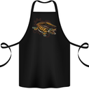 Steampunk Crocodile Alligator Cotton Apron 100% Organic Black