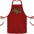 Steampunk Crocodile Alligator Cotton Apron 100% Organic Maroon