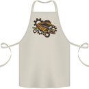 Steampunk Crocodile Alligator Cotton Apron 100% Organic Natural
