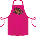 Steampunk Crocodile Alligator Cotton Apron 100% Organic Pink