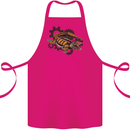 Steampunk Crocodile Alligator Cotton Apron 100% Organic Pink