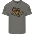 Steampunk Crocodile Alligator Kids T-Shirt Childrens Charcoal