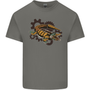 Steampunk Crocodile Alligator Kids T-Shirt Childrens Charcoal