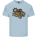 Steampunk Crocodile Alligator Kids T-Shirt Childrens Light Blue