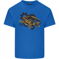 Steampunk Crocodile Alligator Kids T-Shirt Childrens Royal Blue