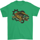 Steampunk Crocodile Alligator Mens T-Shirt 100% Cotton Irish Green