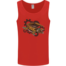 Steampunk Crocodile Alligator Mens Vest Tank Top Red