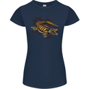 Steampunk Crocodile Alligator Womens Petite Cut T-Shirt Navy Blue