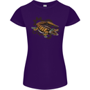 Steampunk Crocodile Alligator Womens Petite Cut T-Shirt Purple