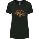 Steampunk Crocodile Alligator Womens Wider Cut T-Shirt Black