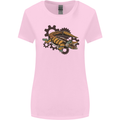 Steampunk Crocodile Alligator Womens Wider Cut T-Shirt Light Pink