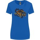 Steampunk Crocodile Alligator Womens Wider Cut T-Shirt Royal Blue