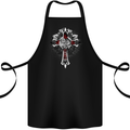 Steampunk Cross Gothic Heavy Metal Biker Cotton Apron 100% Organic Black