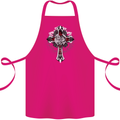 Steampunk Cross Gothic Heavy Metal Biker Cotton Apron 100% Organic Pink
