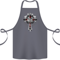 Steampunk Cross Gothic Heavy Metal Biker Cotton Apron 100% Organic Steel