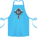 Steampunk Cross Gothic Heavy Metal Biker Cotton Apron 100% Organic Turquoise