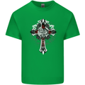 Steampunk Cross Gothic Heavy Metal Biker Kids T-Shirt Childrens Irish Green