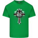Steampunk Cross Gothic Heavy Metal Biker Kids T-Shirt Childrens Irish Green