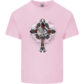 Steampunk Cross Gothic Heavy Metal Biker Kids T-Shirt Childrens Light Pink