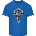 Steampunk Cross Gothic Heavy Metal Biker Kids T-Shirt Childrens Royal Blue