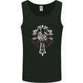 Steampunk Cross Gothic Heavy Metal Biker Mens Vest Tank Top Black