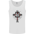 Steampunk Cross Gothic Heavy Metal Biker Mens Vest Tank Top White
