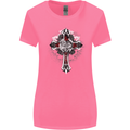 Steampunk Cross Gothic Heavy Metal Biker Womens Wider Cut T-Shirt Azalea