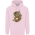 Steampunk Dragon Childrens Kids Hoodie Light Pink